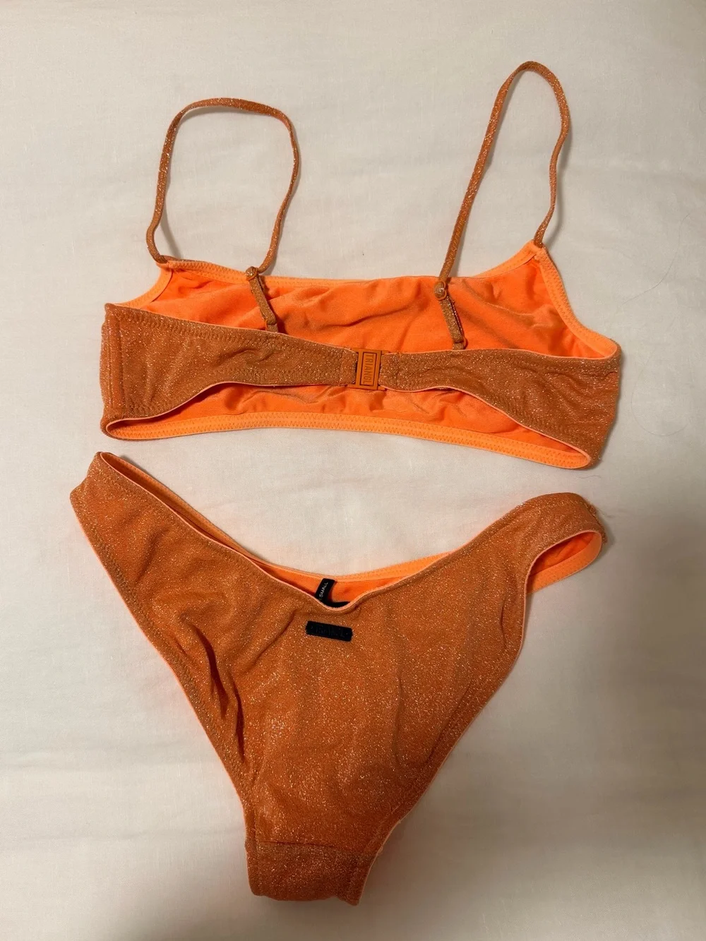 triangl swimwear shimmery orange